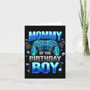 Carte Maman du garçon d'anniversaire Cool Gamer Drôle de