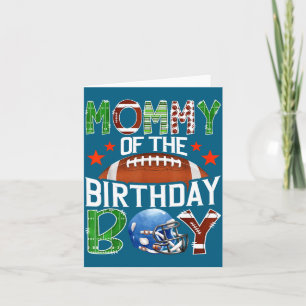 Carte Maman du garçon d'anniversaire de jour de match de