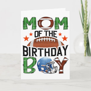 Carte Maman du garçon d'anniversaire Game Day Footll Amo