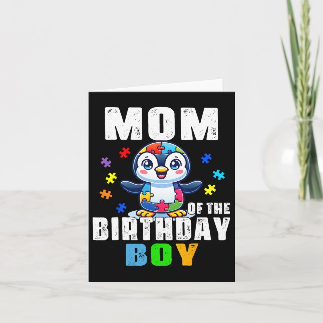 Carte Maman Du Garçon D'Anniversaire Par (Devant)