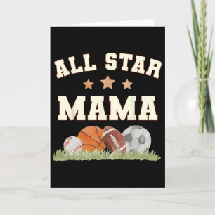 Carte Maman du garçon d'anniversaire Sketll Footll Sport