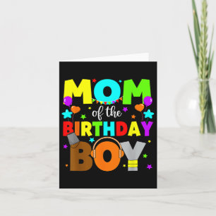 Carte Maman du garçon d'anniversaire Sprunky Colorful Pa