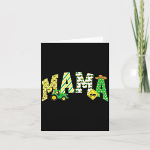 Carte Maman du garçon d'anniversaire Tracteur Camions de
