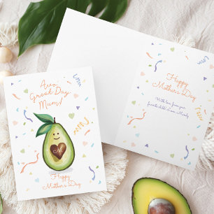 Carte Maman du Grand Jour ! Avocado Bonne Fête des Mères