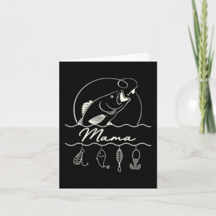 Carte Maman du gros pêche o-poisson-iellement 1er