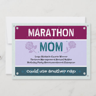 Carte Maman du Marathon Drôle a Besoin d'une Sieste Fête