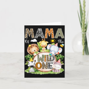 Carte Maman du Safari de la Jungle Sauvage 1er Bi