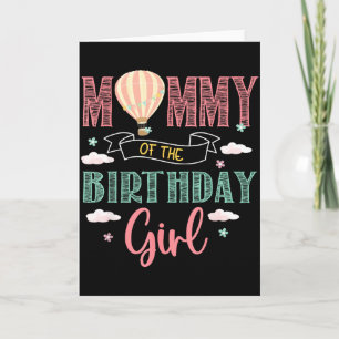 Carte Maman du t-shirt fille d'anniversaire montgolfière