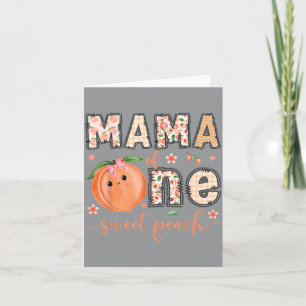 Carte Maman d'un adorable bébé pêche pour le 1er anniver