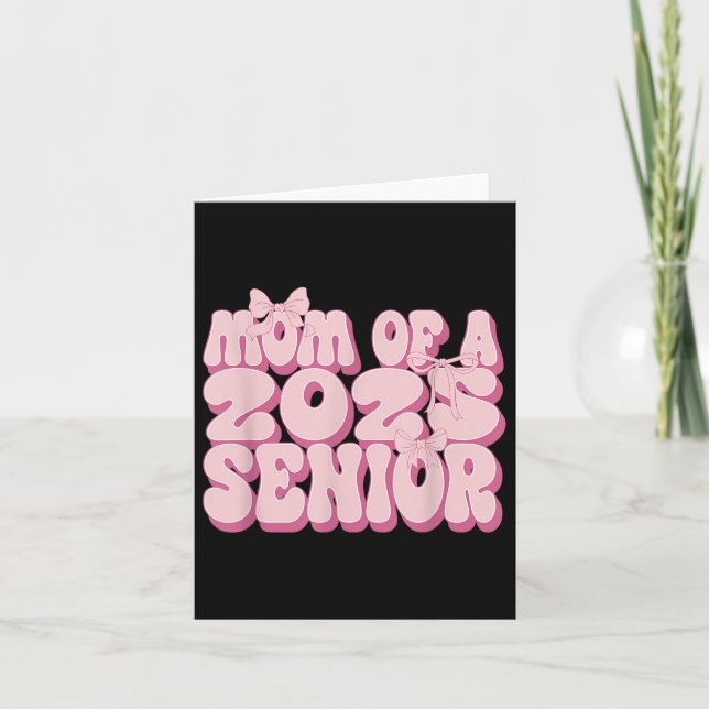 Carte Maman D'Un Diplôme Supérieur 2025 Coquette Bow Cl  (Devant)