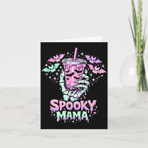 Carte Maman effrayante gothique pastel squelette main ca