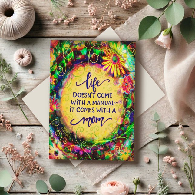 Carte Maman Élégante Simple Citation Drôle Fête des Mère (Créateur téléchargé)