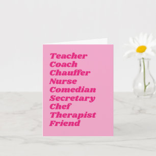 Carte Maman Emplois Personnalisable Texte Fête des mères