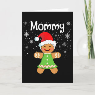 Carte Maman en pain d'épice de Noël famille appariement 