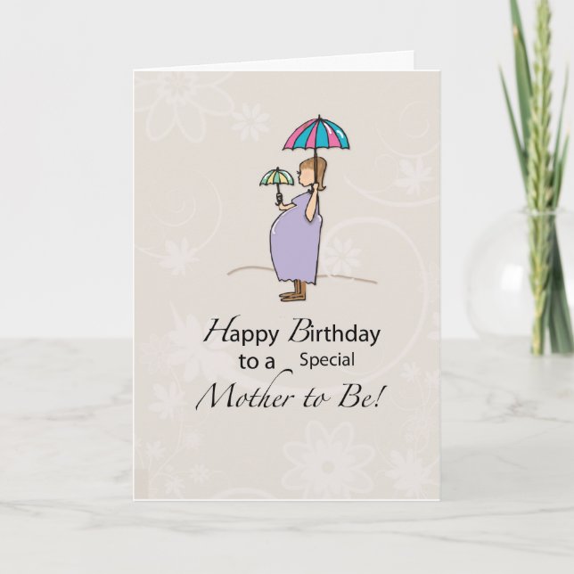 Carte Maman enceinte d'anniversaire (Devant)