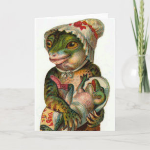 Carte Maman et bébé grenouille