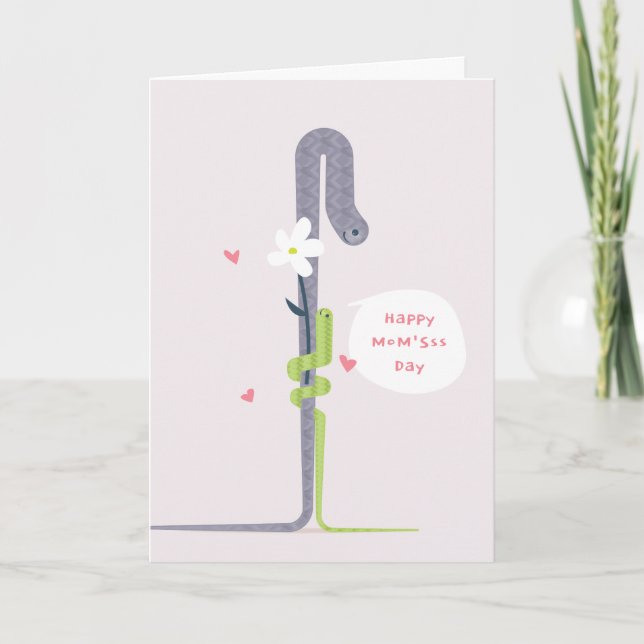 Carte Maman et bébés serpents (Devant)