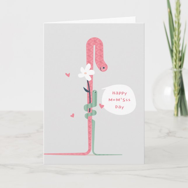 Carte Maman et bébés serpents (Devant)