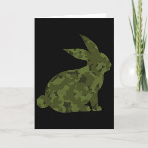 Carte Maman et fils assortis camouflage lapin Pâques