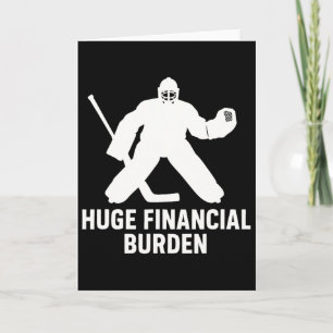 Carte Maman et papa drôles de gardien de hockey