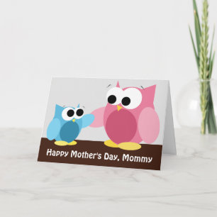 Carte Maman et Son Owls