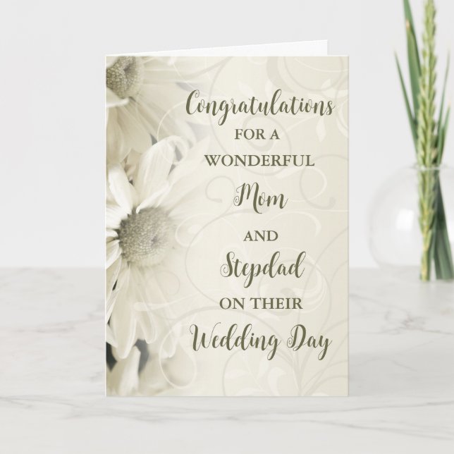 Carte Maman et Stepdad Félicitations pour le jour de mar (Devant)