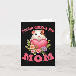 Carte Maman fière de cochon d'Inde Funny Guinea Pig Fête