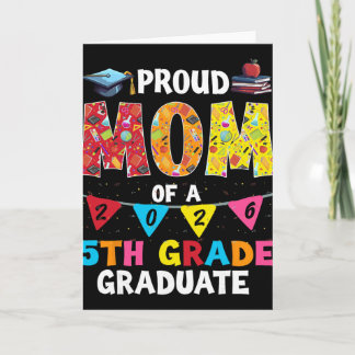 Carte Maman fière de la promotion 2026 de 5e année diplô