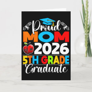 Carte Maman fière de la promotion 2026 de 5e année diplô