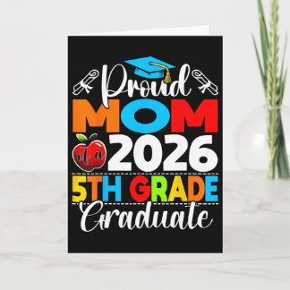 Carte Maman fière de la promotion 2026 de 5e année diplô