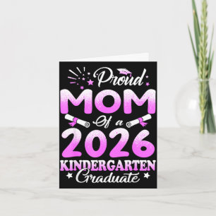 Carte Maman fière d'un diplômé de la promotion 2026 flor