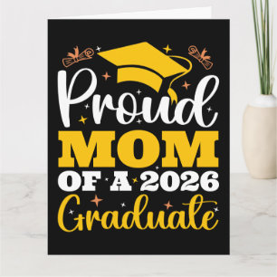 Carte Maman fière d'un diplômé personnalisé 2026