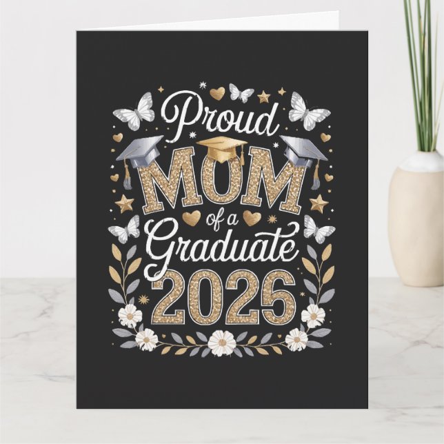 Carte Maman fière d'une diplômée de 2026 (Devant)