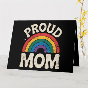Carte Maman fière LGBTQ Fierté gay Arc-en-ciel Fête des