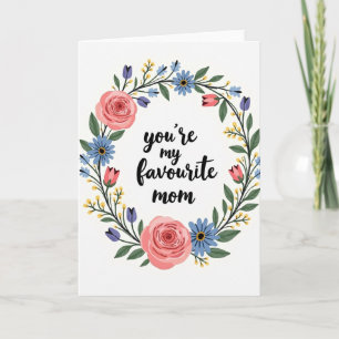 Carte Maman Fleur Préférée