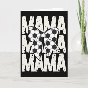 Carte Maman foot coquette noeud sports maman mignon foot