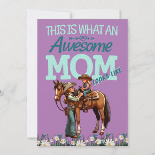 Carte Maman géniale Cowgirl Fête des Mères Personnalisée