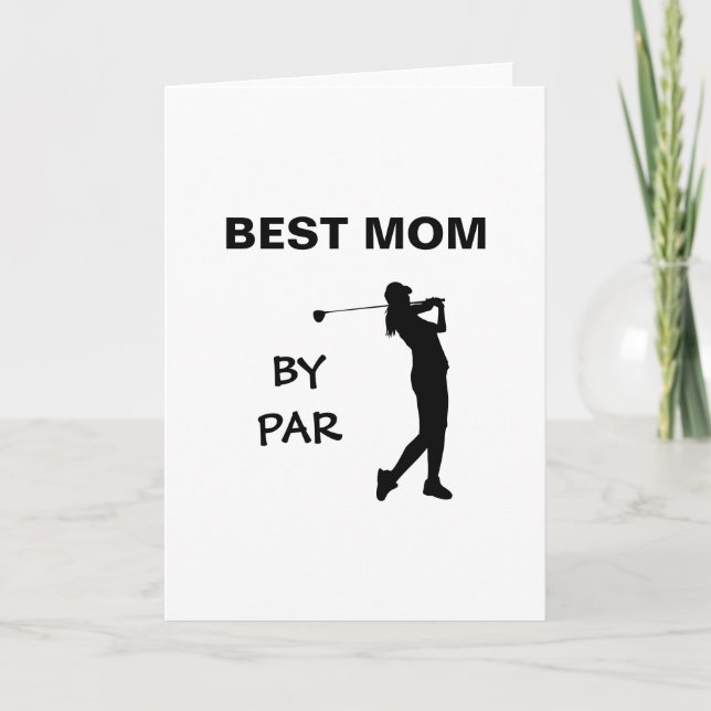 Carte Maman golfeuse de golf Pun fête des mères Meilleur (Devant)