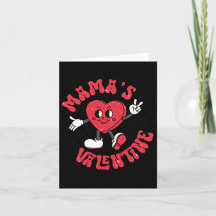 Carte Maman Groovy est ma Saint-Valentin Cœur Mignon Gar