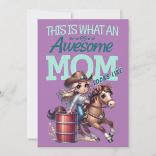 Carte Maman Incroyable Cowgirl Fête des Mères Personnali