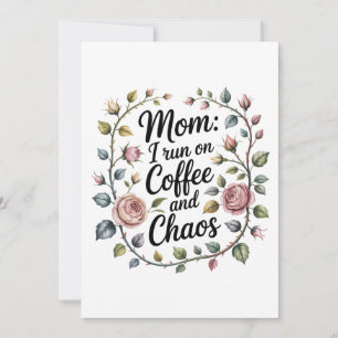 Carte Maman je fonctionne au café et au chaos