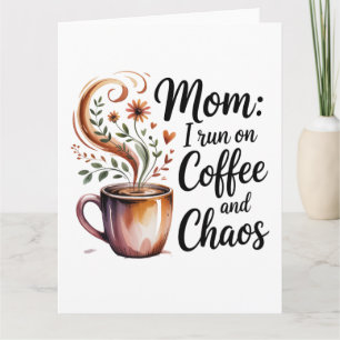 Carte Maman je fonctionne au café et au chaos
