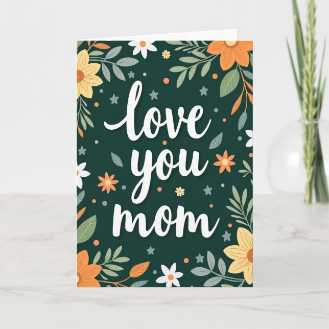 Carte Maman je t'aime mat (Devant)