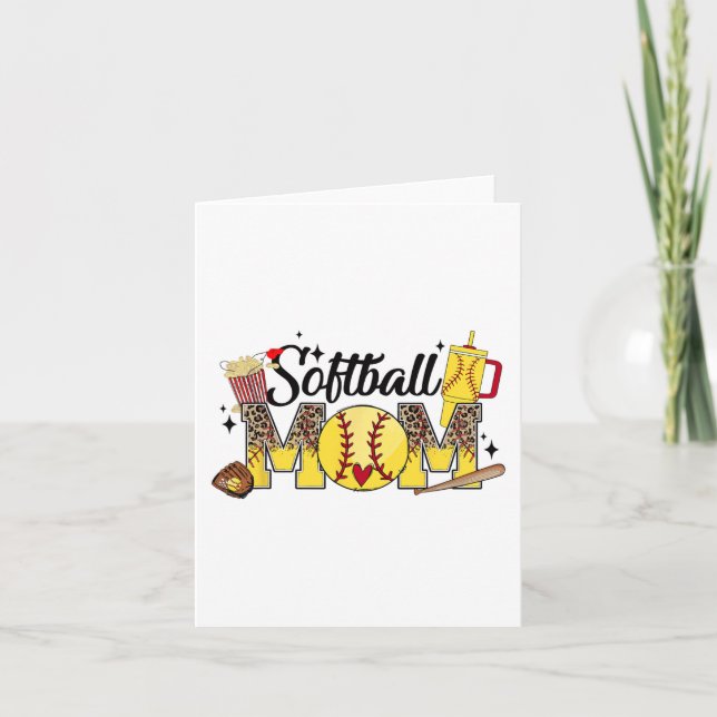 Carte Maman Jeu Vibes Fête des mères Femmes Softball Mam (Devant)