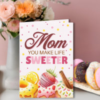 Maman joli gâteau beignet à l'aquarelle Tu rends l