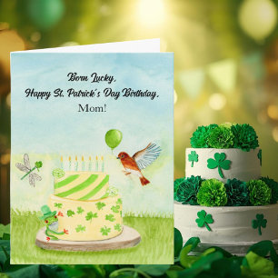 Carte Maman Joyeuse Fête de la Saint-Patrick d'anniversa
