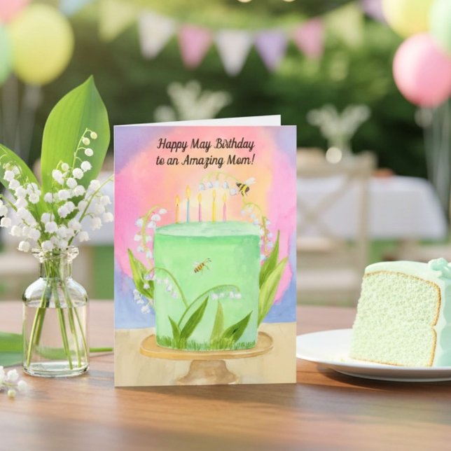 Carte Maman Joyeux Anniversaire Lily de la Vallée (Créateur téléchargé)