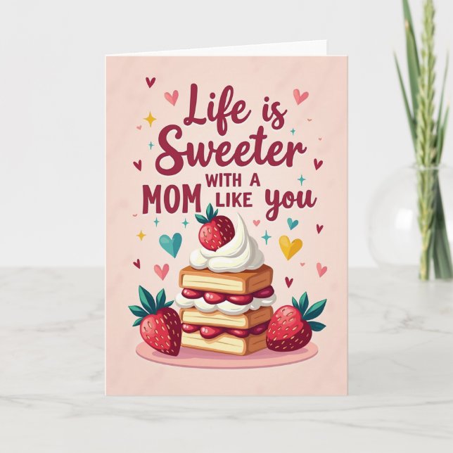 Carte Maman la Plus Merveilleuse Fraise (Devant)