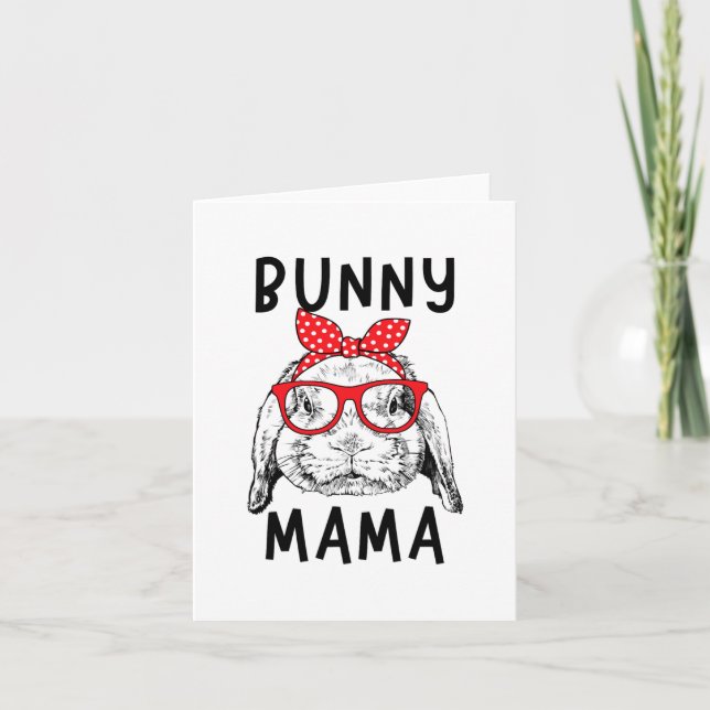 Carte Maman Lapin Maman Fête des Mères  (Devant)