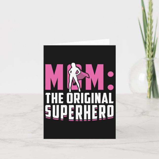 Carte Maman - Le Superhéros original - Fête des mères (Devant)
